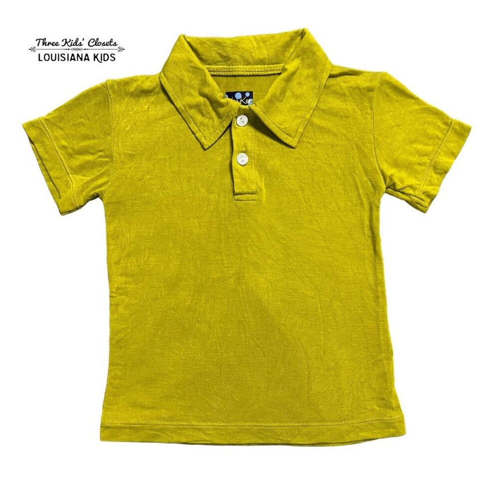 Kickee Pants 18-24m Bamboo Chartreuse Polo Shirt
